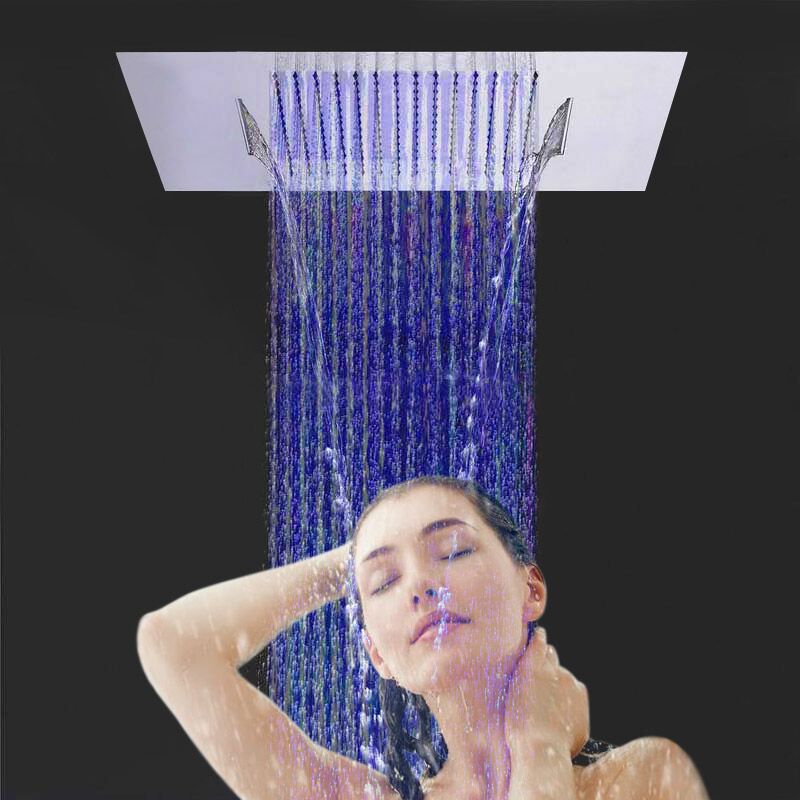 Color-Changing-LED-Rain-Shower Head-Brushed